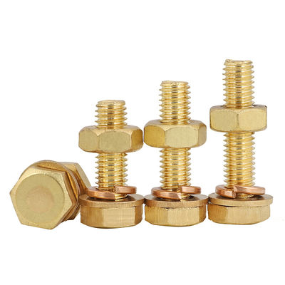 Grade 4.8/ 8.8/ 10.9/ 12.9 Brass Hex Head Bolts and Nuts with ZINC Finish DIN933 DIN931