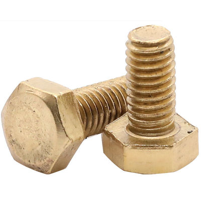 Grade 4.8/ 8.8/ 10.9/ 12.9 Brass Hex Head Bolts and Nuts with ZINC Finish DIN933 DIN931