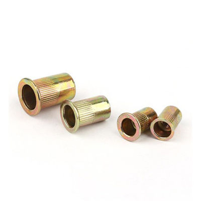 Galvanized Flat Head Nut with Grade 4.8/8.8/10.9/12.9 Ect Knurled Vertical Rivets