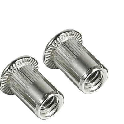 Galvanized Flat Head Nut with Grade 4.8/8.8/10.9/12.9 Ect Knurled Vertical Rivets