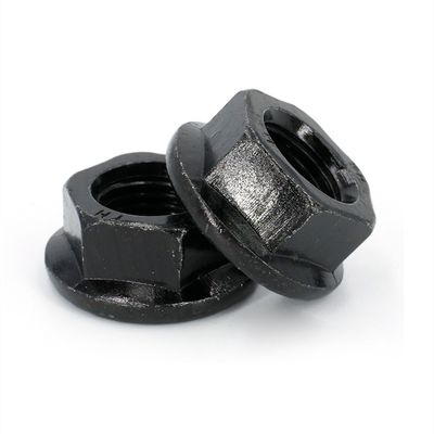Polished Finish Flange Nut DIN6923 with Gasket Serrated Nut Anti Slip White Colored Zinc