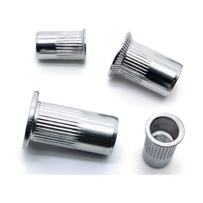 ZINC PLATED Small Large Countersunk Flat Head Reduced Side With Notch Collar Rivet Nuts