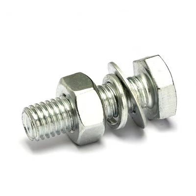 Plain Finish Stainless Steel Hex Head Bolts Nuts Washers with Customizable Options
