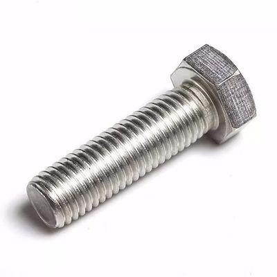 Plain Finish Stainless Steel Hex Head Bolts Nuts Washers with Customizable Options