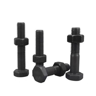 M6-M36 DIN933 Hex Bolt Screws Hex Nut Fasteners with Plain Finish