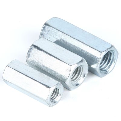 201/304 Standard Stainless Steel Cylindrical Screw Joint Nut with ZINC PLATED Finish