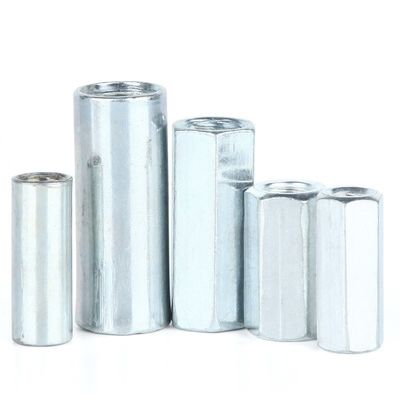 201/304 Standard Stainless Steel Cylindrical Screw Joint Nut with ZINC PLATED Finish