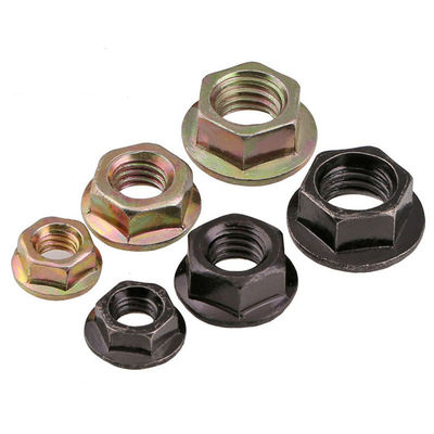 Polished Finish 304 Stainless Steel Hexagonal Flange Nut with Color Zinc Coating