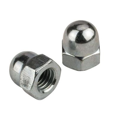 ASTM Fastener Certified DIN1587 Hex Domed Cap Nuts with Nickel Galvanized Finish