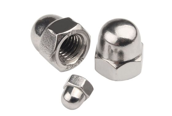 ASTM Fastener Certified DIN1587 Hex Domed Cap Nuts with Nickel Galvanized Finish
