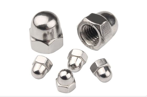 ASTM Fastener Certified DIN1587 Hex Domed Cap Nuts with Nickel Galvanized Finish