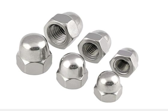 ASTM Fastener Certified DIN1587 Hex Domed Cap Nuts with Nickel Galvanized Finish