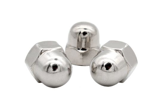 ASTM Fastener Certified DIN1587 Hex Domed Cap Nuts with Nickel Galvanized Finish