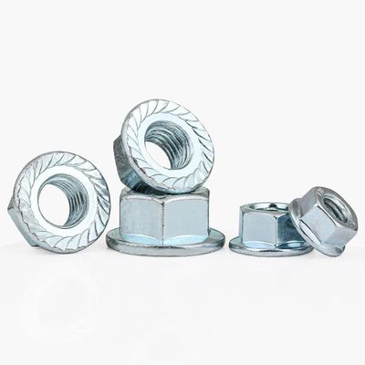 304 Stainless Steel Hexagon Spline Flange Nut DIN6923 Nylon Lock Building Essential