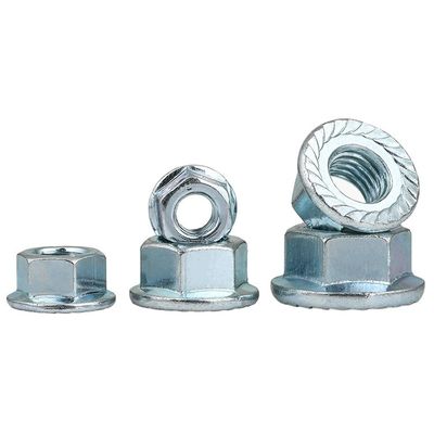 304 Stainless Steel Hexagon Spline Flange Nut DIN6923 Nylon Lock Building Essential