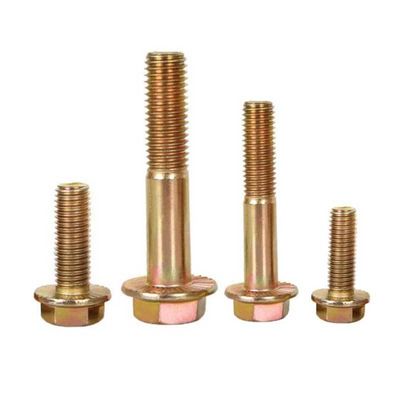 12.9 Grade Yellow Zinc Coated DIN6921 Hex Head Flange Bolt M10 M12 M6 for Building