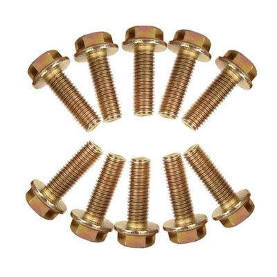 12.9 Grade Yellow Zinc Coated DIN6921 Hex Head Flange Bolt M10 M12 M6 for Building