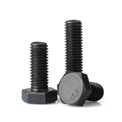 High Strength Carbon Steel Hex Bolt DIN931 DIN933 8.8 10.9 12.9 Grade with Black Finish