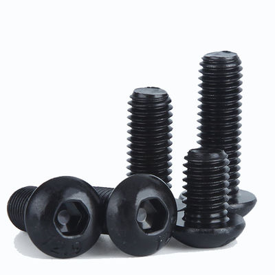 ISO7380 Hex Socket Button Head Security Cap Screw Bolt with Black Oxide Black Zinc Plated