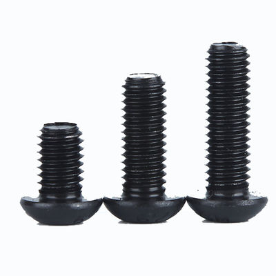 ISO7380 Hex Socket Button Head Security Cap Screw Bolt with Black Oxide Black Zinc Plated