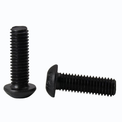 ISO7380 Hex Socket Button Head Security Cap Screw Bolt with Black Oxide Black Zinc Plated