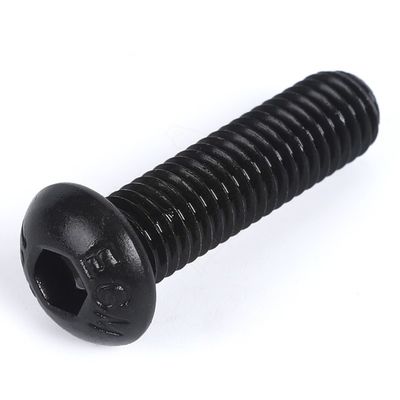 ISO7380 Hex Socket Button Head Security Cap Screw Bolt with Black Oxide Black Zinc Plated
