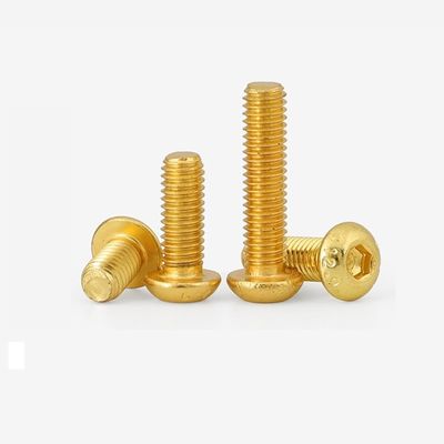 M5-M100 Copper Brass ISO7380 Hex Socket Button Head Security Cap Screw Bolt for Industrial
