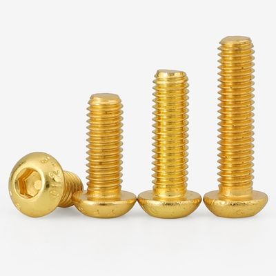 M5-M100 Copper Brass ISO7380 Hex Socket Button Head Security Cap Screw Bolt for Industrial