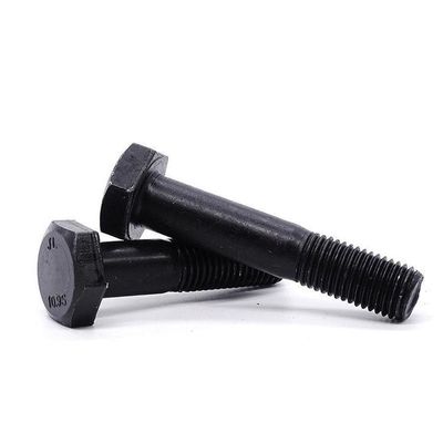 High Strength DIN933 Carbon Steel Hexagon Bolt with Oxidation Blackened Outer Hex Head