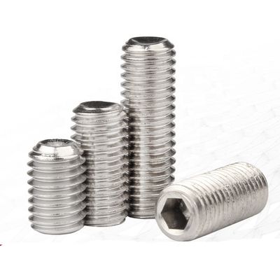 Precision Nonstandard Parts Grade 12.9 Concave End Hexagonal Tight Set Screw DIN914 Headless Machine Screw