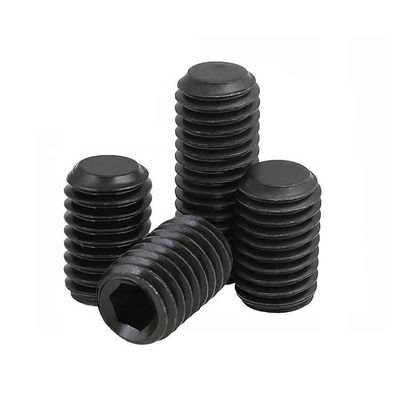 Black Oxide Finish High Strength Hexagon Socket Set Screw with Concave End Headless Machine Screw